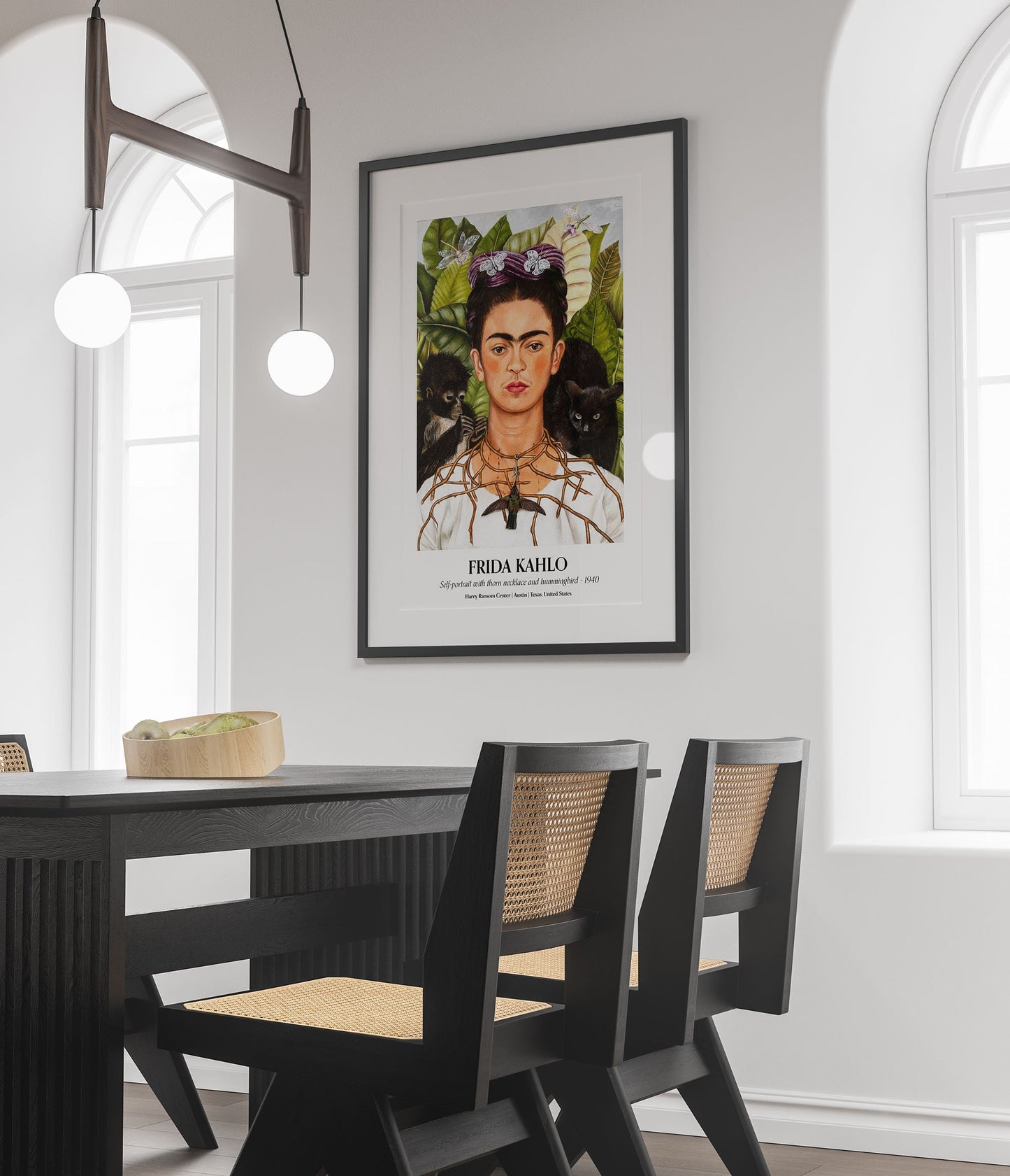 Frida Kahlo - Self Portrait Exhibition Poster, Vintage Home Decor, Wall Art Poster Print