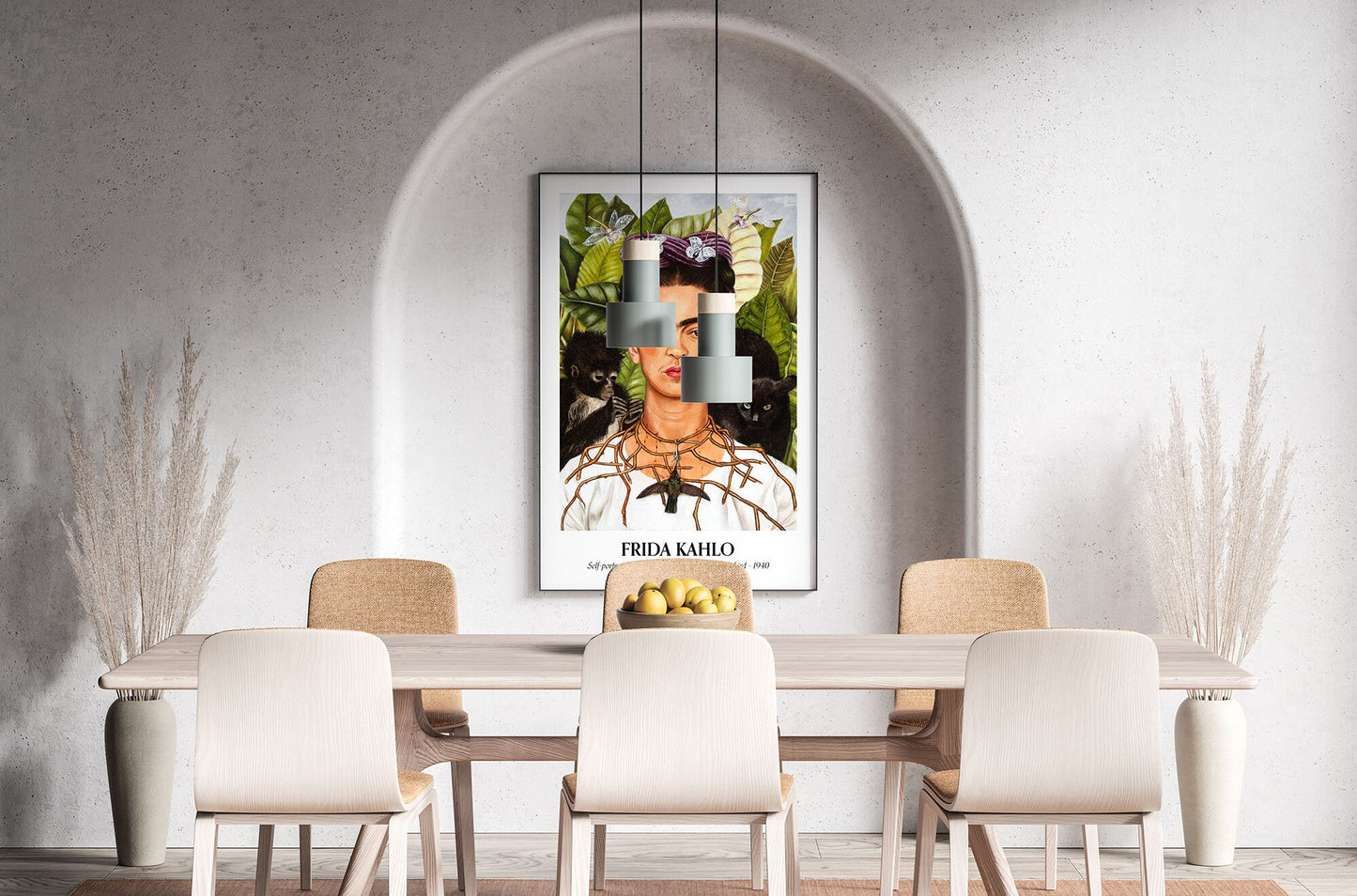 Frida Kahlo - Self Portrait Exhibition Poster, Vintage Home Decor, Wall Art Poster Print