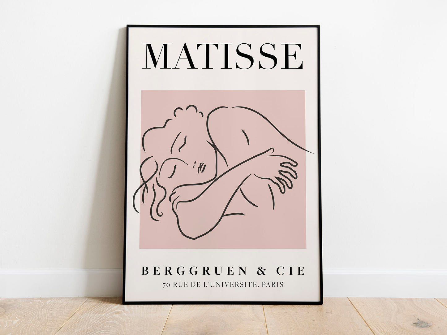 Henri Matisse - Sleeping Woman, Exhibition Vintage Line Art Poster, Minimalist Line Drawing Wall Art, Ideal Home Decor or Gift Print