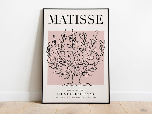 Henri Matisse - Plátano, póster de arte lineal vintage de exposición, arte de pared con dibujo lineal minimalista, decoración ideal para el hogar o impresión de regalo