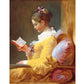 Woman reading a book | A Young Girl Reading | Feminist art print | Library art | Jean-Honore Fragonard | French artist