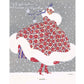 Vintage French fashion | Snow Flakes are the Butterflies of the Season | Paris fashion plate | Christmas art deco art | Female artist