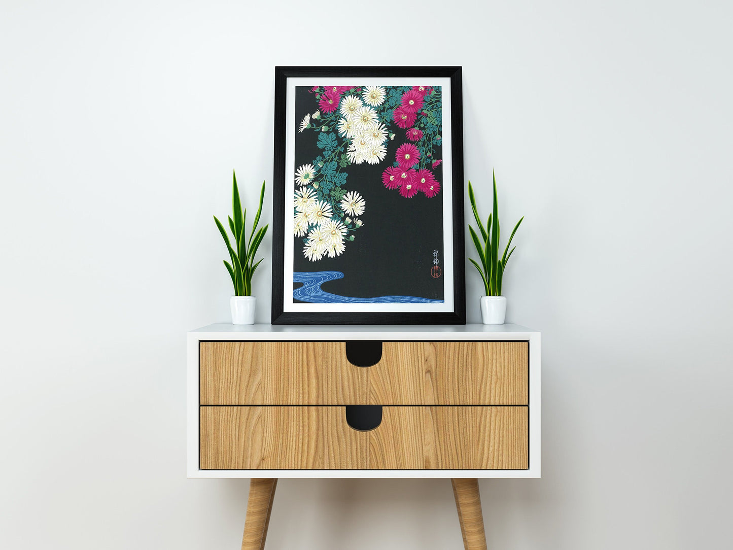 Ohara Koson - Chrysanthemums Japanese Art Print Home Décor Wall Art