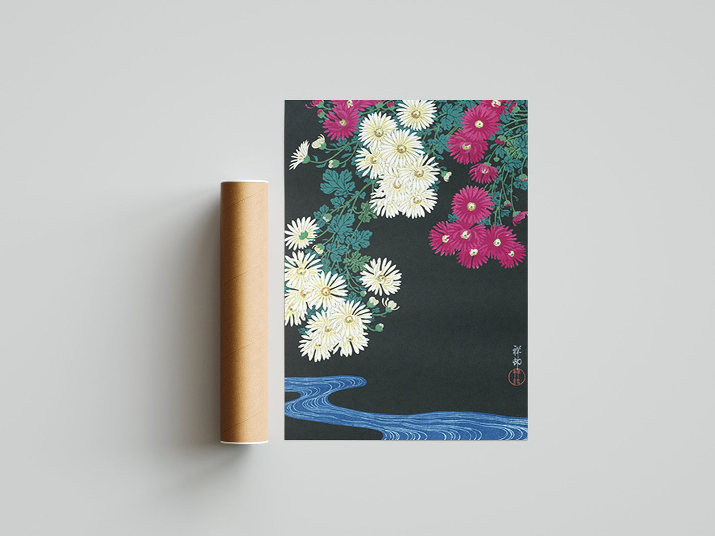 Ohara Koson - Chrysanthemums Japanese Art Print Home Décor Wall Art